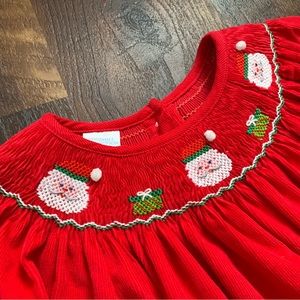 Edgehill Collection Smocked Santas Dress Size 3T